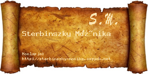 Sterbinszky Mónika névjegykártya