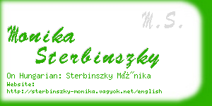 monika sterbinszky business card